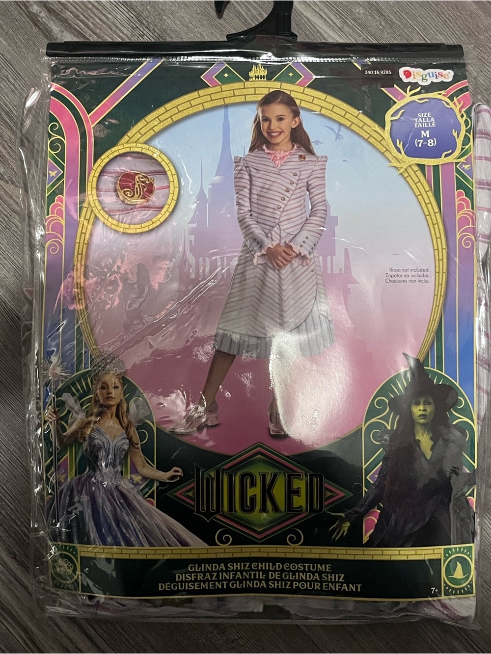 Glinda Shiz Child Costume Wicked- White and Pink 7-8